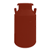 Maroon color milk can